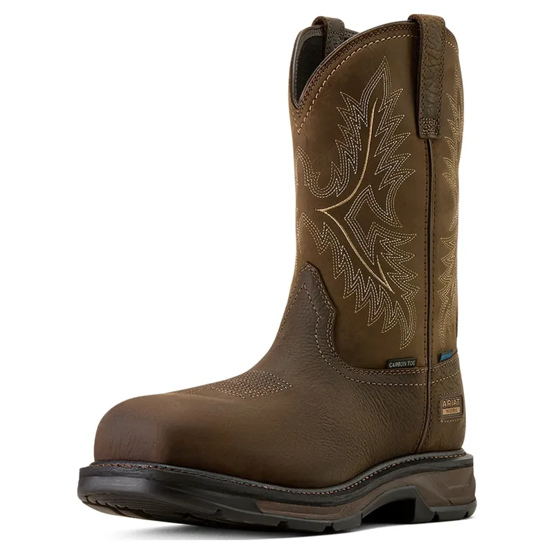 Ariat WorkHog XT Waterproof Wide Square Carbon Toe Men's Work Boots - Bruin Brown/Mocha-6
