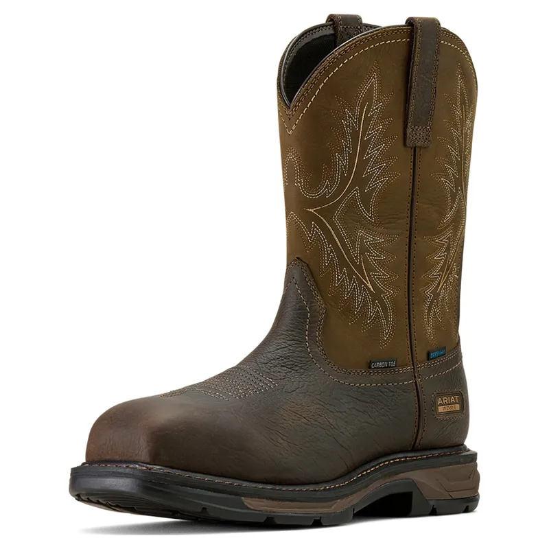 Ariat WorkHog XT Waterproof Wide Square Carbon Toe Men's Work Boots - Bruin Brown/Mocha