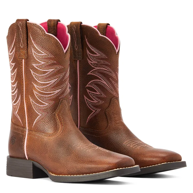 Ariat Firecatcher Youth Western Boots - Russet Brown-1