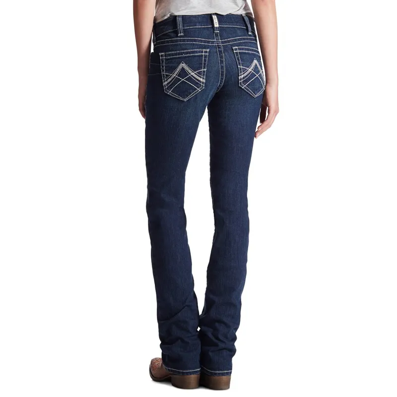 Ariat R.E.A.L. Mid Rise Icon Women's Straight Leg Jeans - Ocean-1