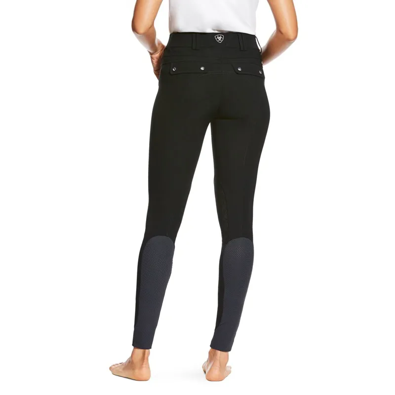 Ariat Tri Factor Grip Knee Patch Womens Breeches - Black-1