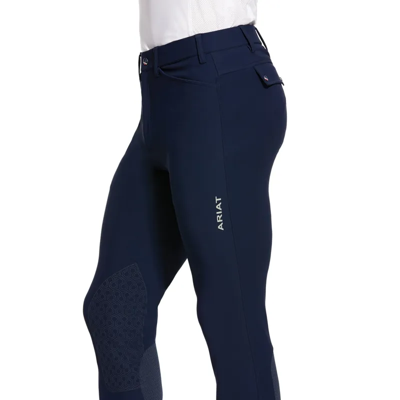 Ariat Tri Factor Grip Knee Patch Men's Breeches - Navy-2