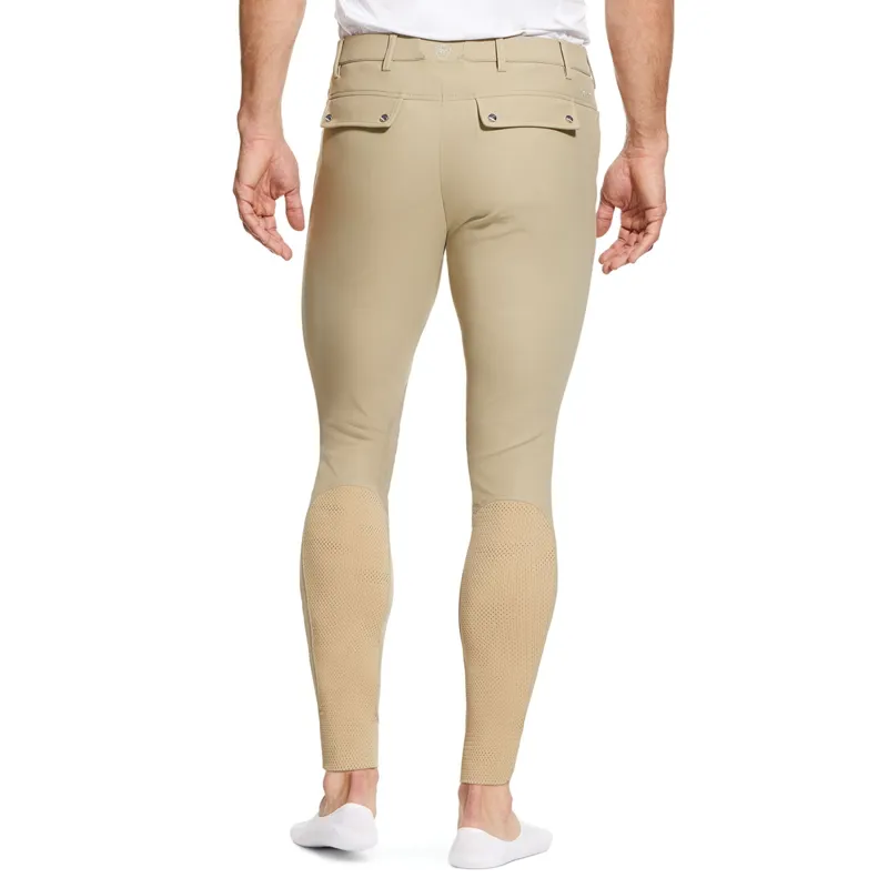 Ariat Tri Factor Grip Knee Patch Men's Competition Breeches - Tan-1