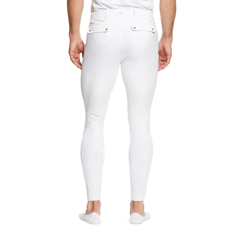 Ariat Tri Factor Grip Knee Patch Men's Competition Breeches - White-1
