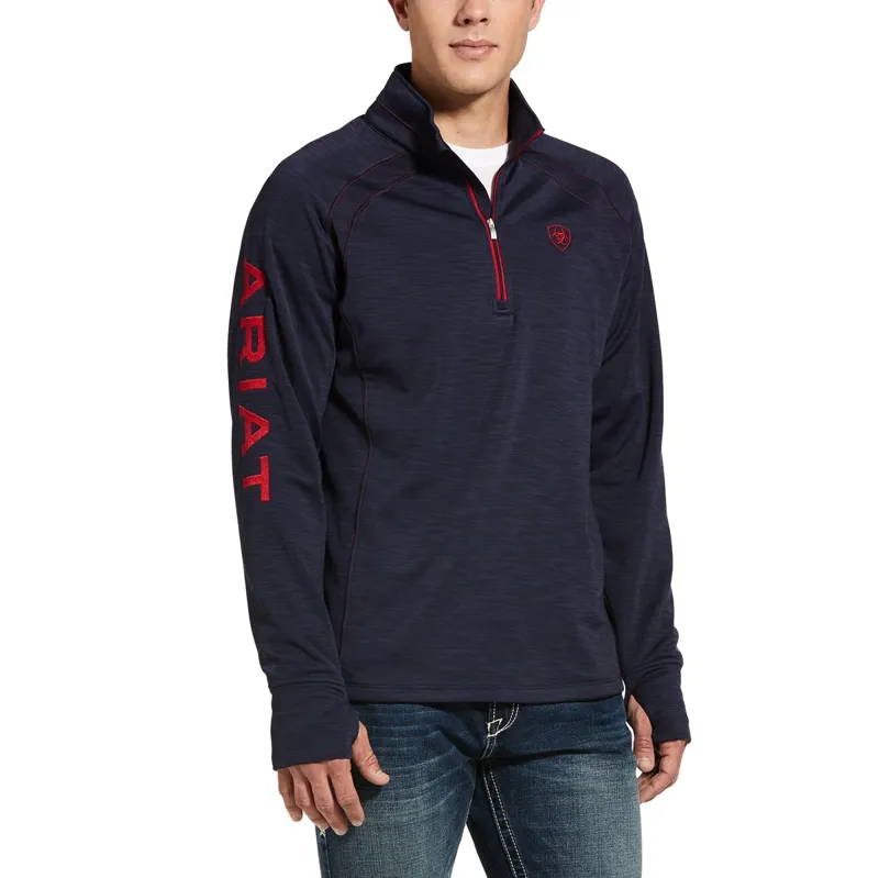 Ariat Tek Team 1/2 Zip Men's Top - Navy Heather