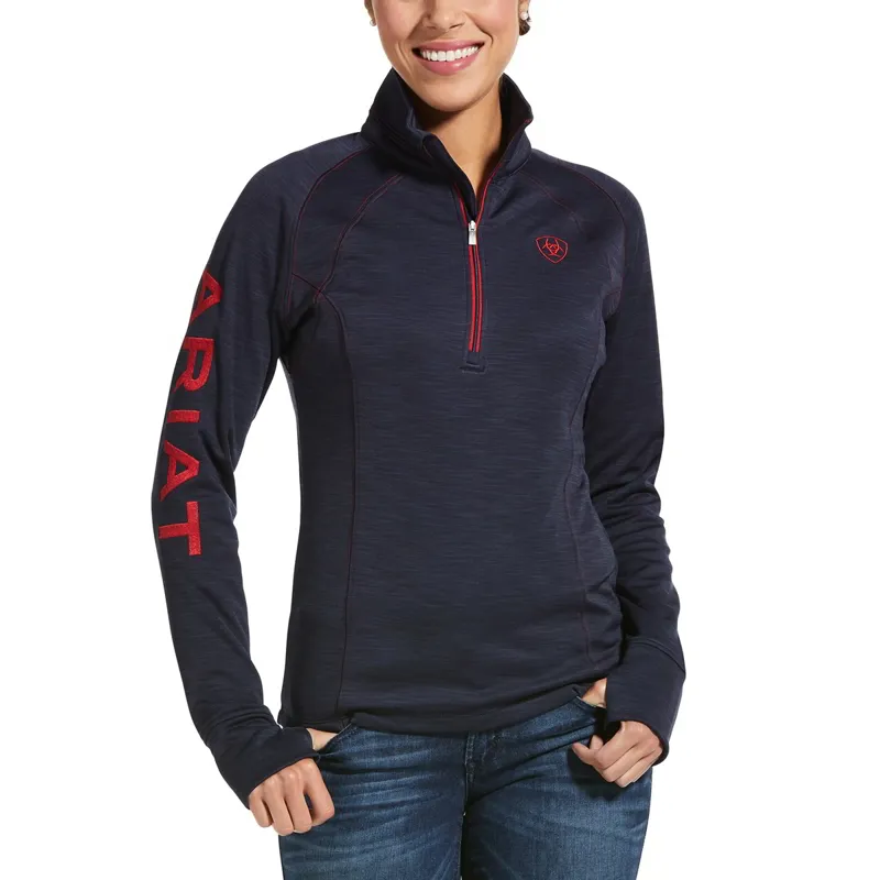 Ariat Tek Team 1/4 Zip Ladies Sweatshirt - Navy Heather