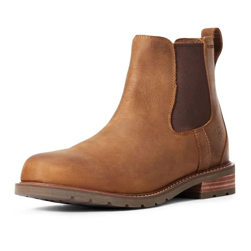 Ariat Wexford Men's Waterproof Chelsea Boots - Weathered Brown