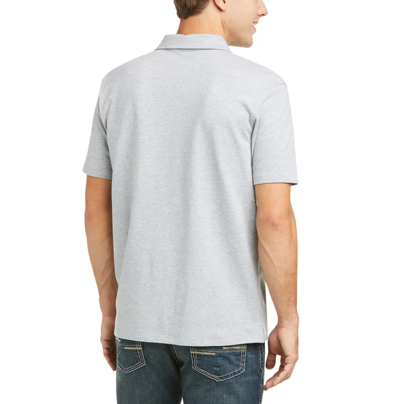 Ariat Medal Men's Polo Shirt - Heather Gray-1