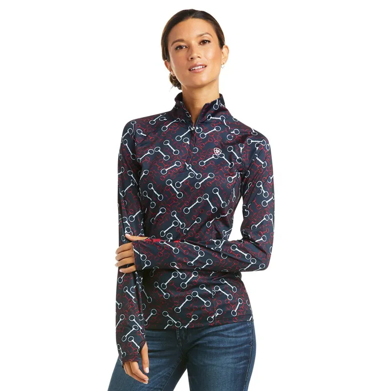 Ariat Lowell 2.0 1/4 Zip Women's Base Layer - Team Print