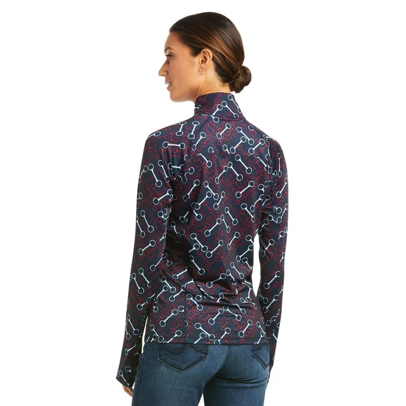 Ariat Lowell 2.0 1/4 Zip Women's Base Layer - Team Print-1