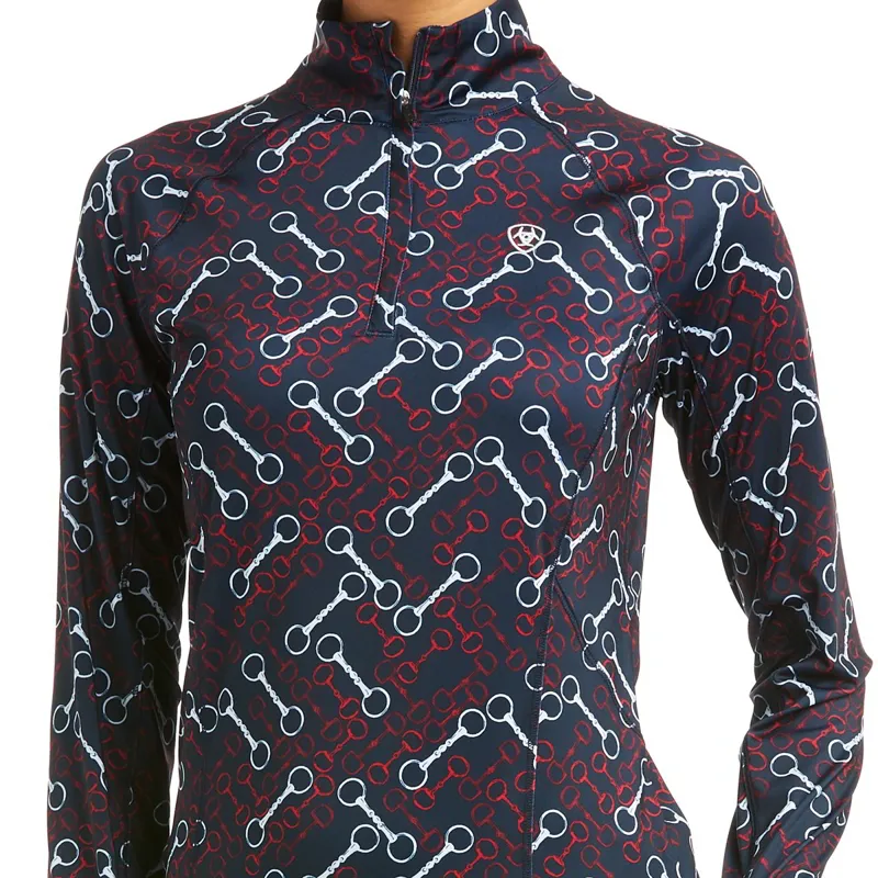 Ariat Lowell 2.0 1/4 Zip Women's Base Layer - Team Print-2
