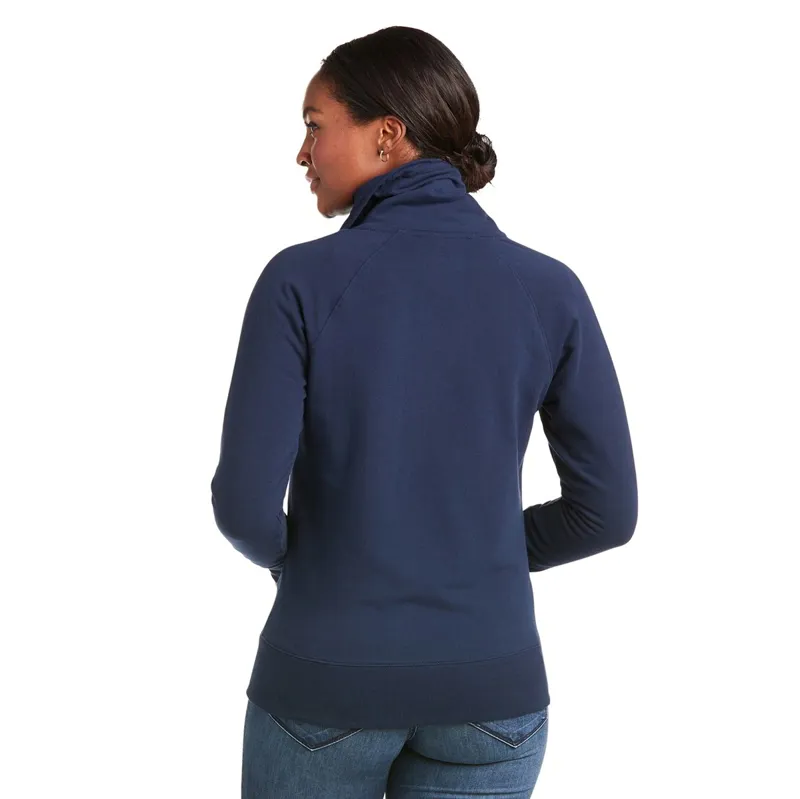 Ariat Team Logo Full Zip Women's Sweatshirt - Team Navy-2