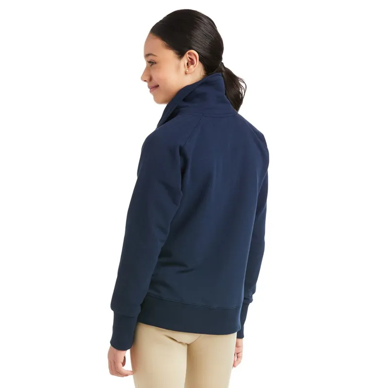 Ariat Team Logo Full Zip Youth Sweatshirt - Navy-1