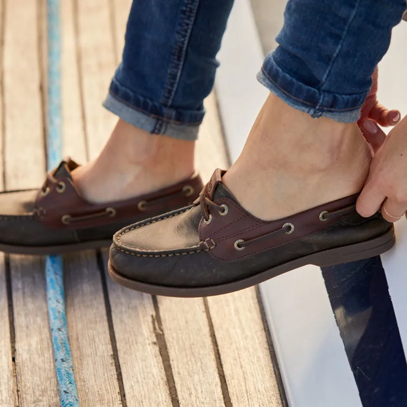 Ariat Antigua Womens Boat Shoes - Olive Night-5