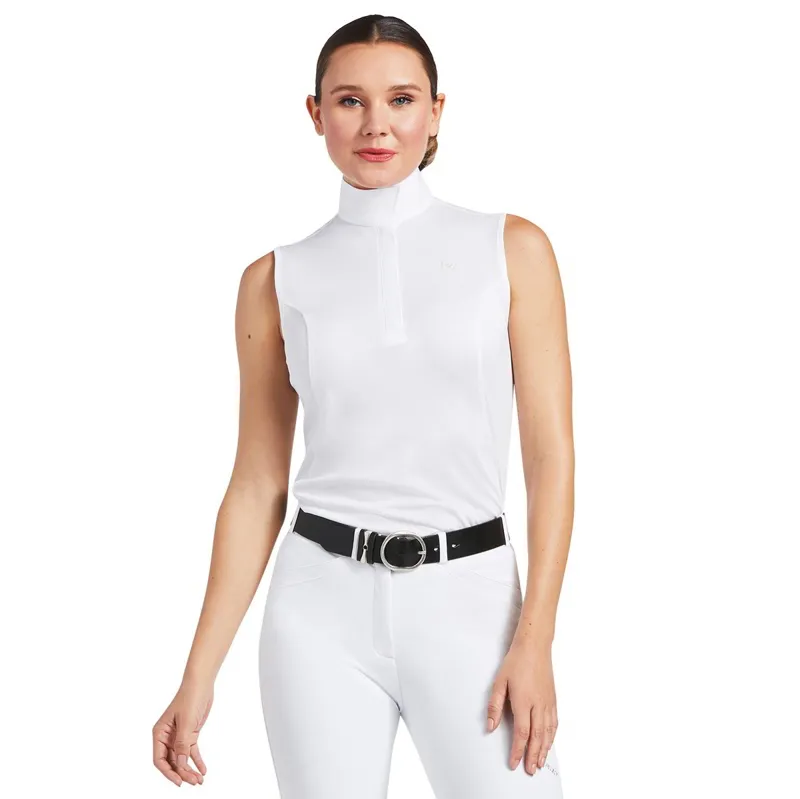 Ariat Aptos Sleeveless Womens Show Shirt - White