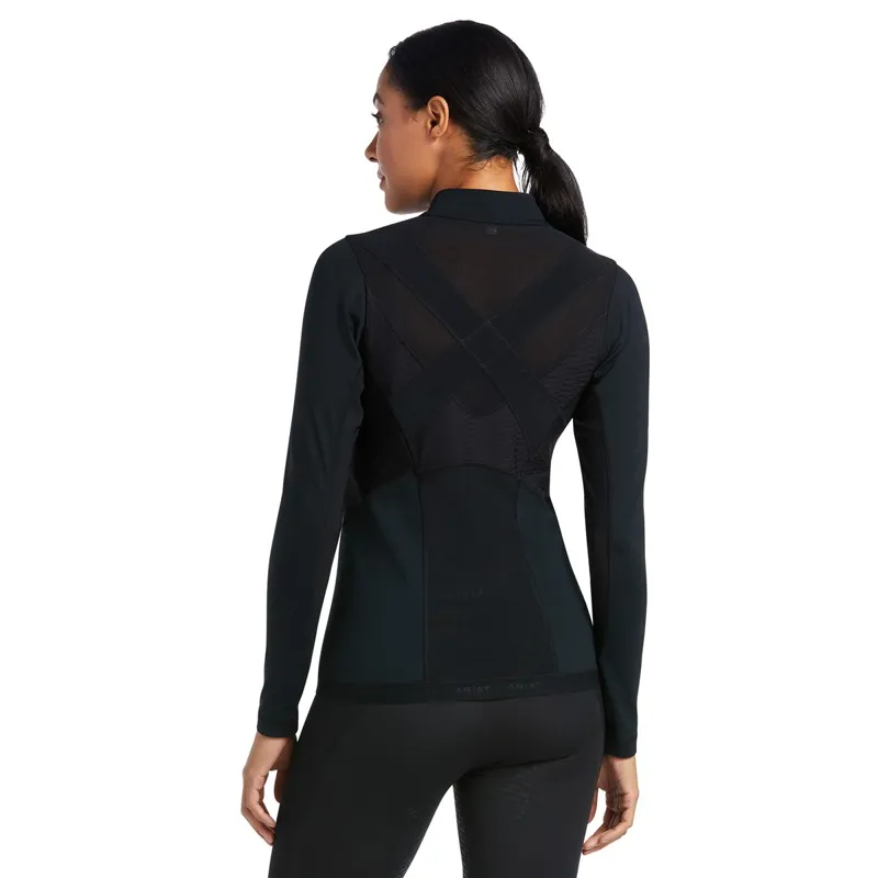 Ariat Ascent 1/4 Zip Ladies Base Layer - Black-1