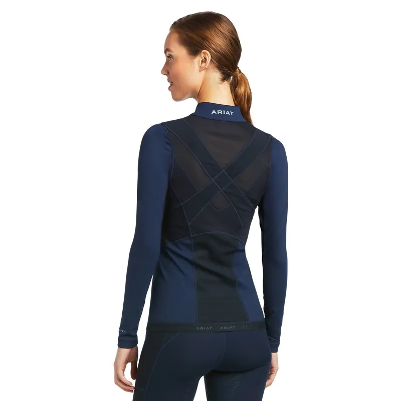 Ariat Ascent 1/4 Zip Women's Base Layer - Navy-1