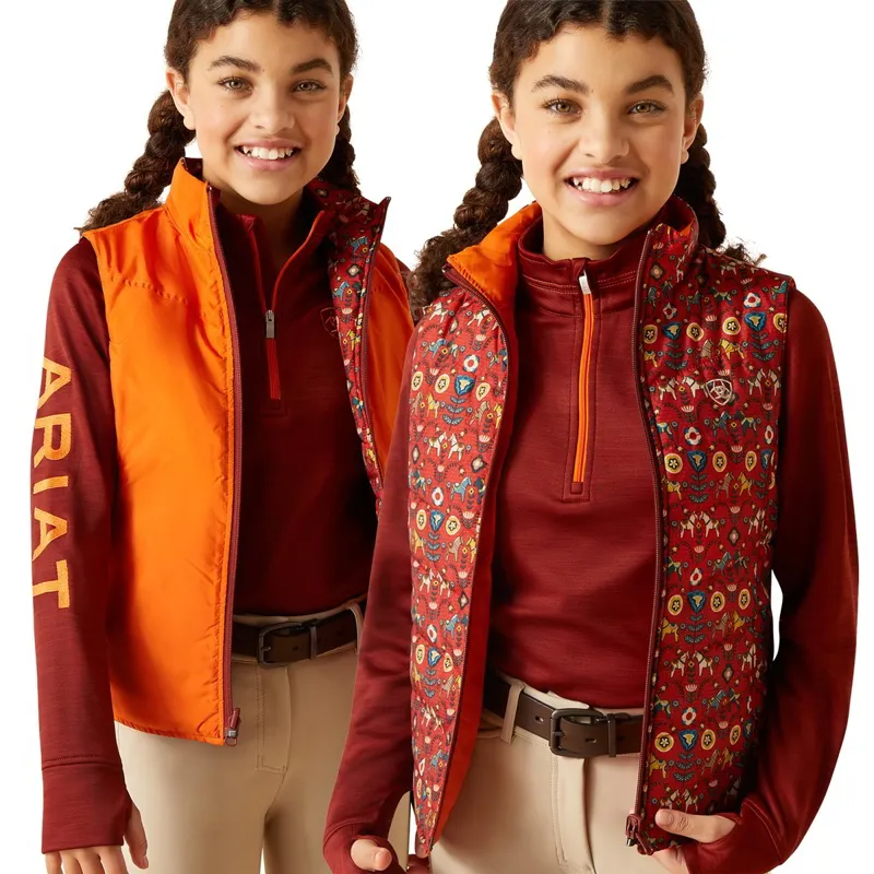 Ariat Bella Reversible Junior Vest - Dala Horse/Arctic