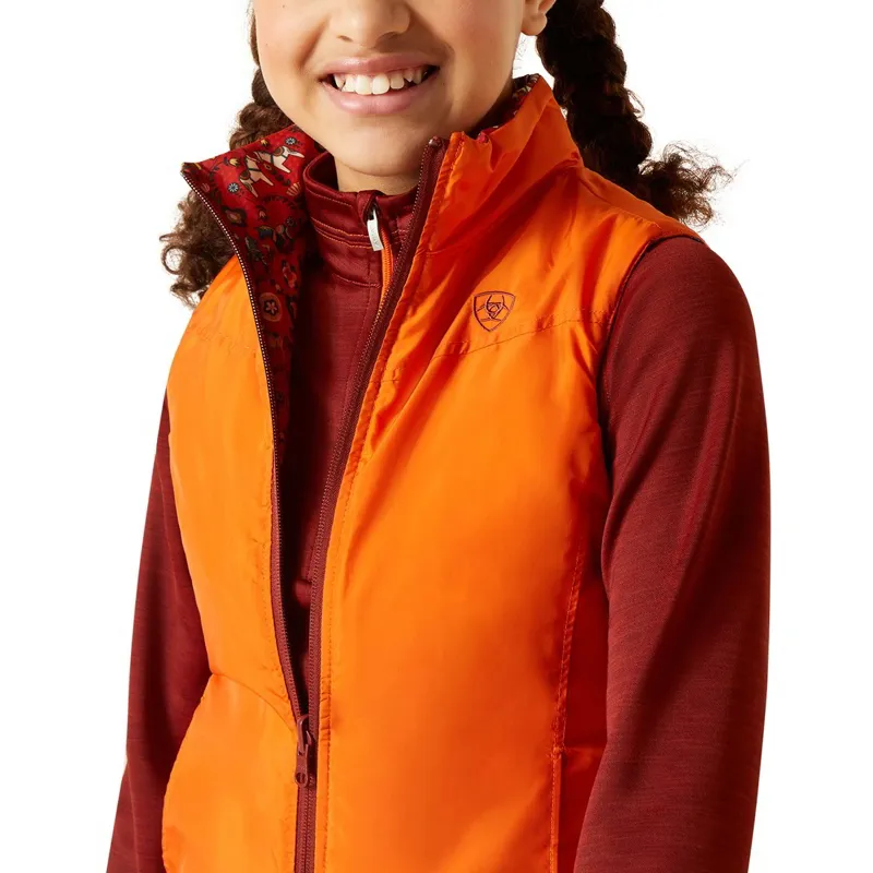 Ariat Bella Reversible Junior Vest - Dala Horse/Arctic-2