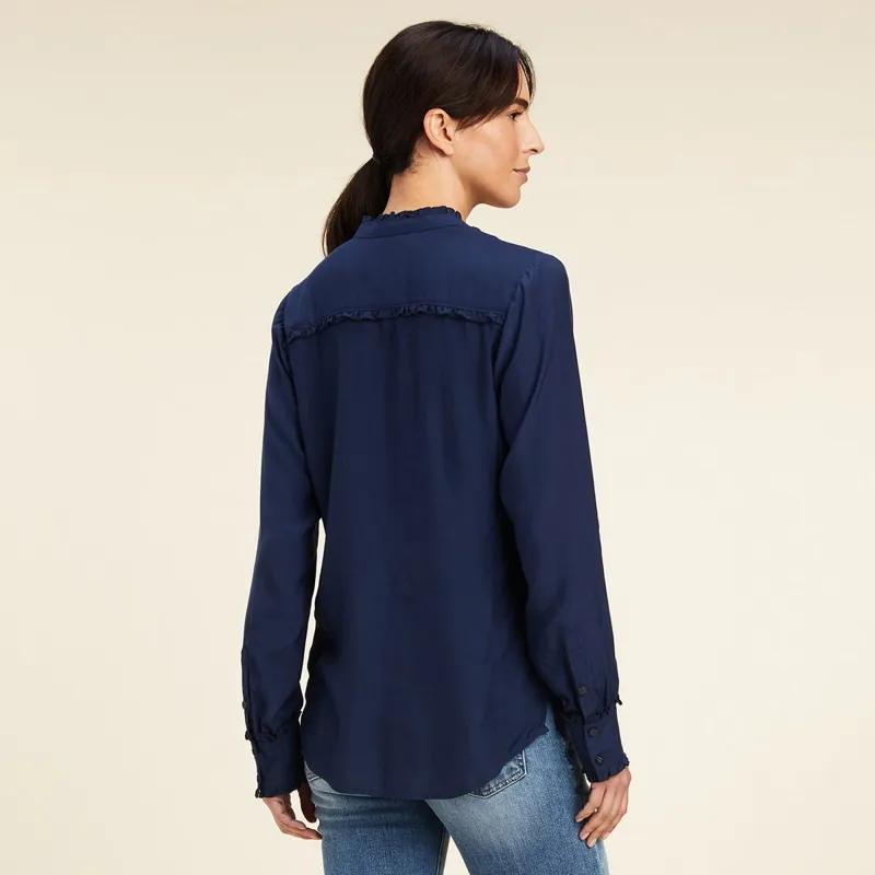 Ariat Country Clarion Womens Blouse - Navy-1