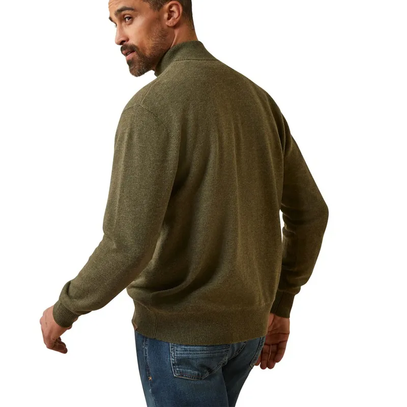 Ariat Country Bolinas 1/2 Zip Men's Sweater - Earth-1