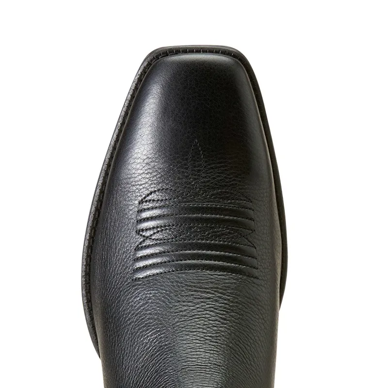 Ariat Men's Booker Ultra Square Toe Short Western Boots - Black Deertan-5