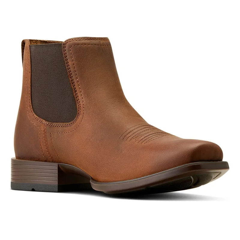 Ariat Men's Booker Ultra Square Toe Short Western Boots - Rough Tan-1