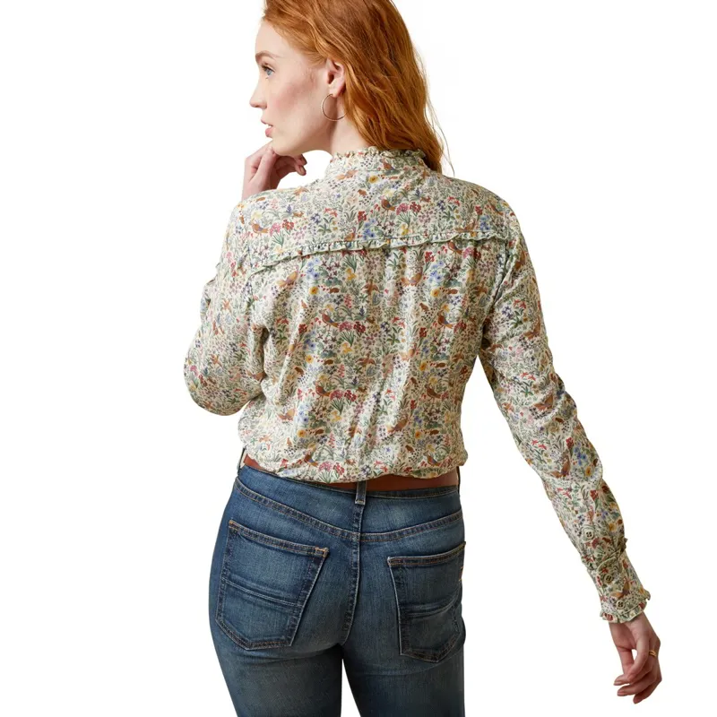 Ariat Country Clarion Women's Blouse - Bird Print-1