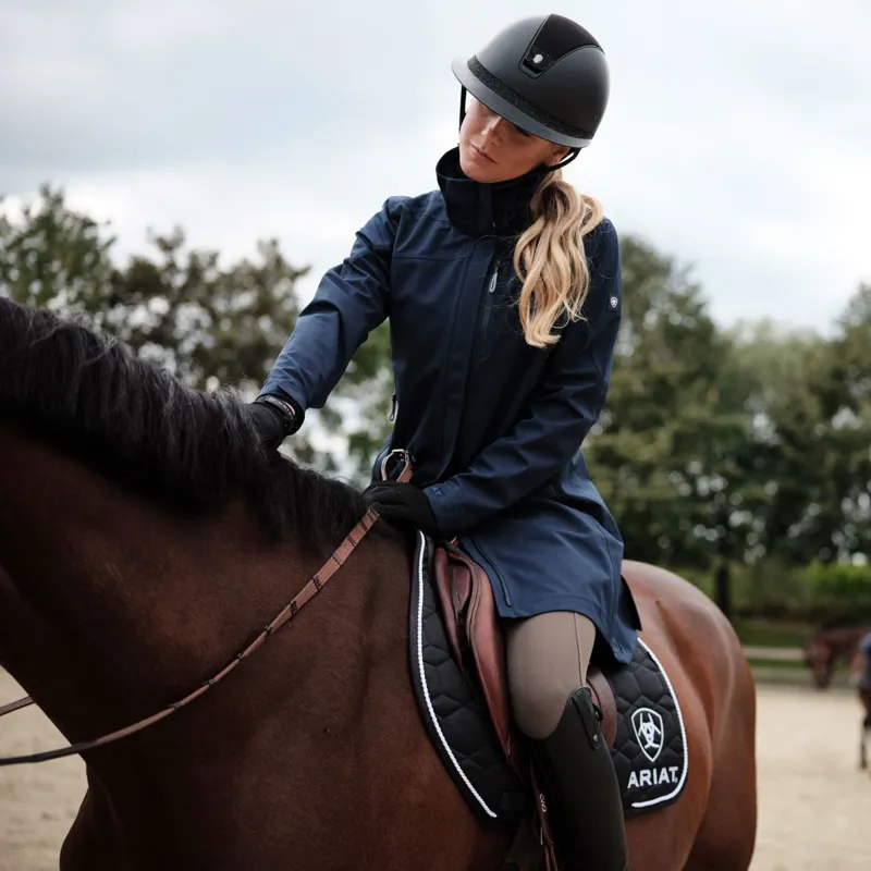 Ariat Coastal Womens Long Waterproof Jacket - Navy Eclipse-8