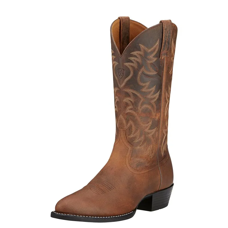 Ariat Heritage Round Toe Mens Western Boots - Distressed Brown
