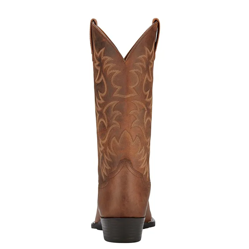 Ariat Heritage Round Toe Mens Western Boots - Distressed Brown-1