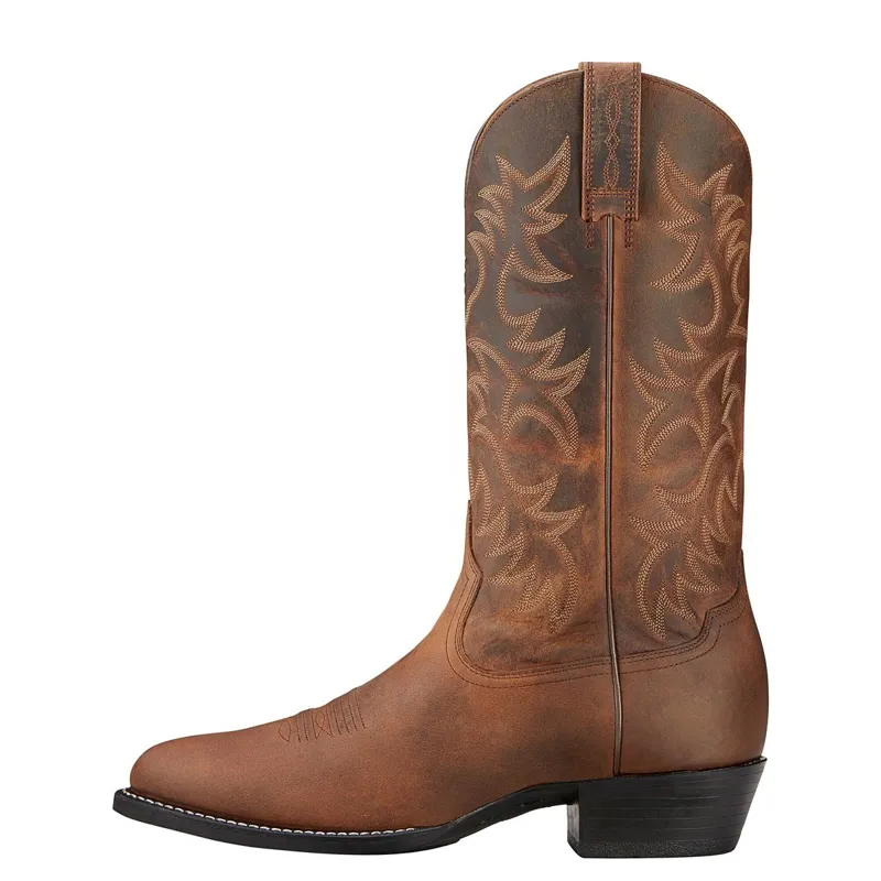 Ariat Heritage Round Toe Mens Western Boots - Distressed Brown-2