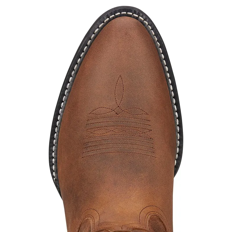 Ariat Heritage Round Toe Mens Western Boots - Distressed Brown-4
