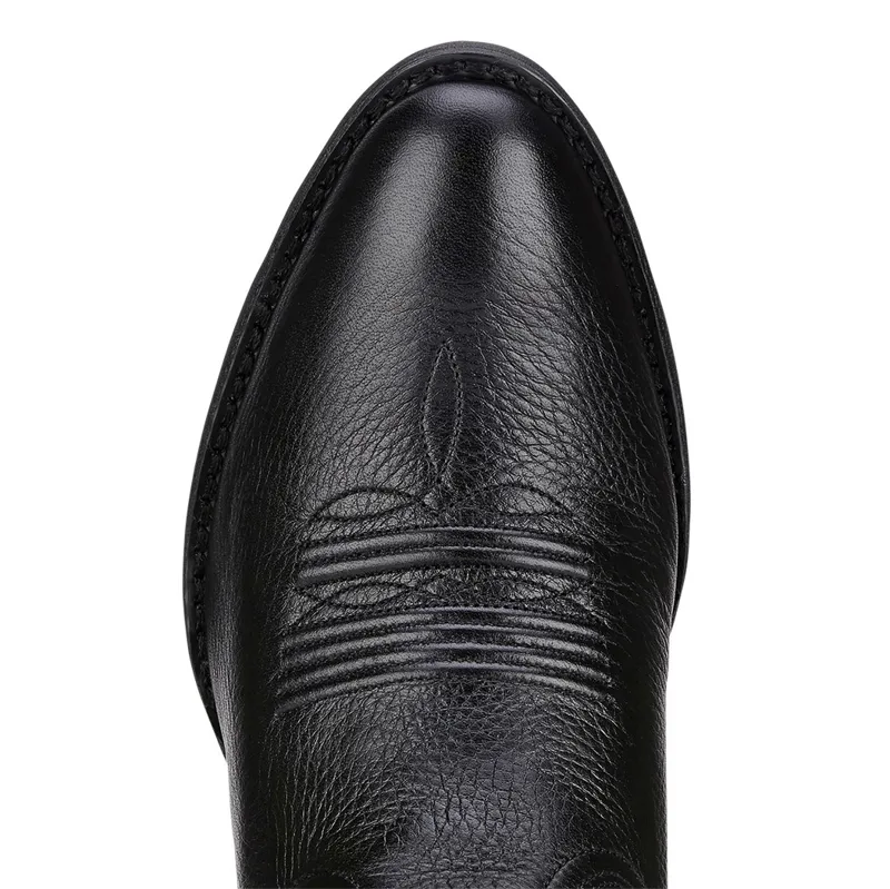 Ariat Heritage Round Toe Women's Western Boots - Black Deertan-4