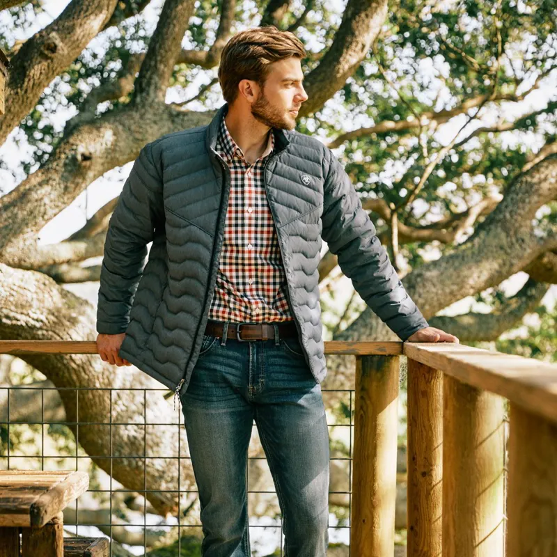 Ariat Ideal Down Mens Jacket - Charcoal Heather-5