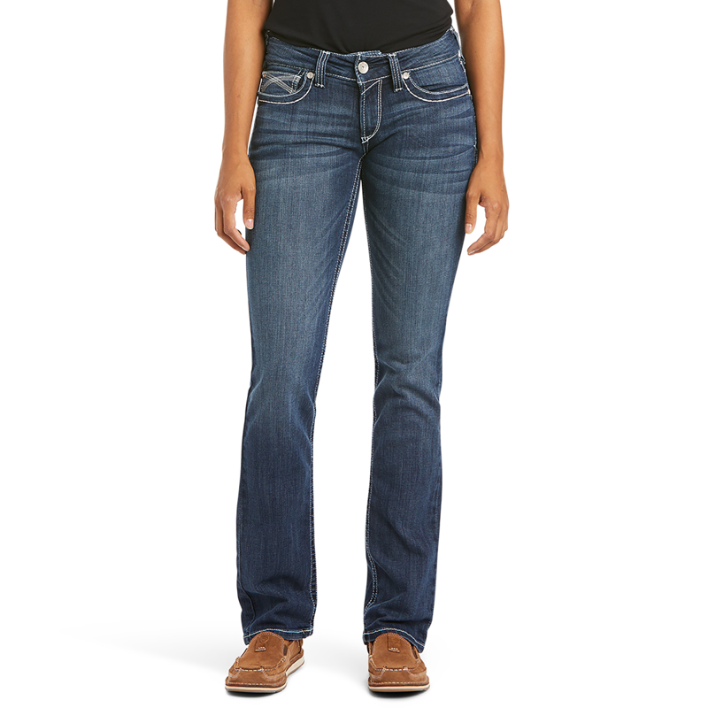 Ariat R.E.A.L. Mid Rise Ivy Women's Straight Leg Jeans - Dresden