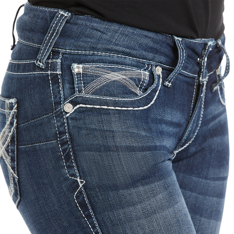 Ariat R.E.A.L. Mid Rise Ivy Women's Straight Leg Jeans - Dresden-2