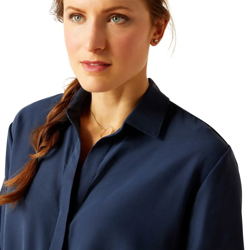 Ariat Country Larkspur Women's Long Sleeve Blouse - Navy-2