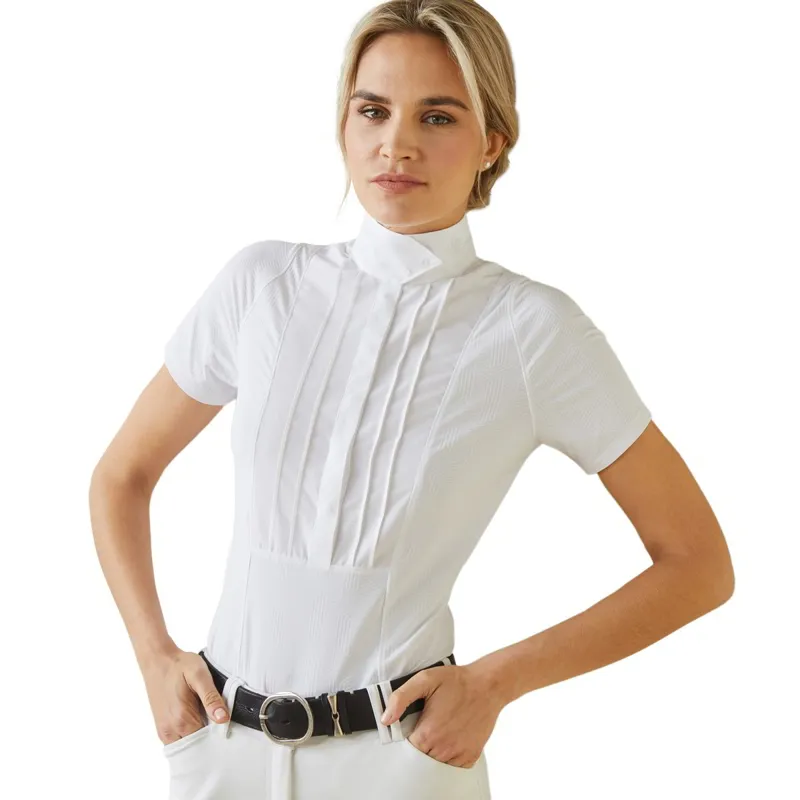 Ariat Luxe Short Sleeve Ladies Show Shirt - White