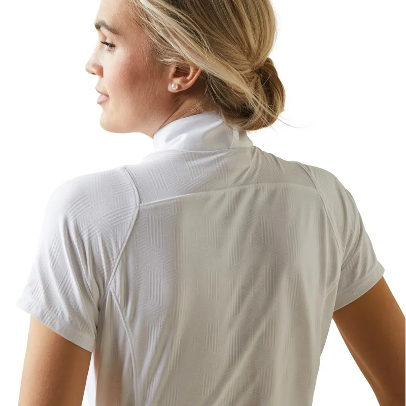 Ariat Luxe Short Sleeve Ladies Show Shirt - White-3