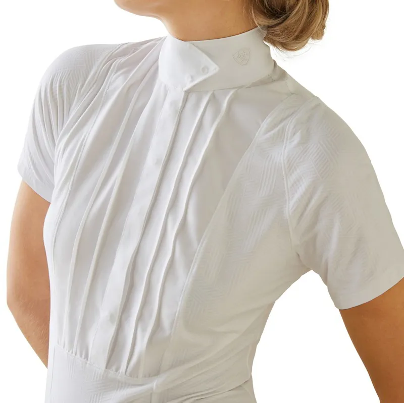 Ariat Luxe Short Sleeve Ladies Show Shirt - White-2