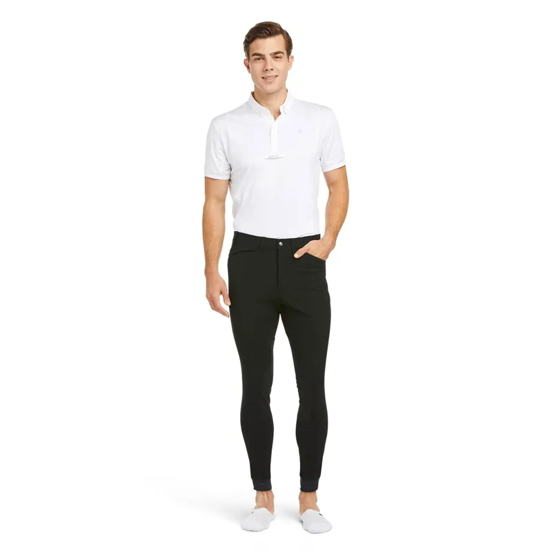 Ariat Tri Factor Grip Knee Patch Men's Breeches - Black-2