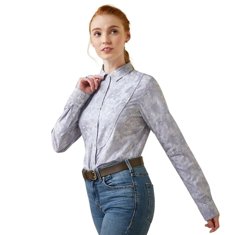 Ariat Muir Long Sleeve Women's Shirt - Blue Jacquard