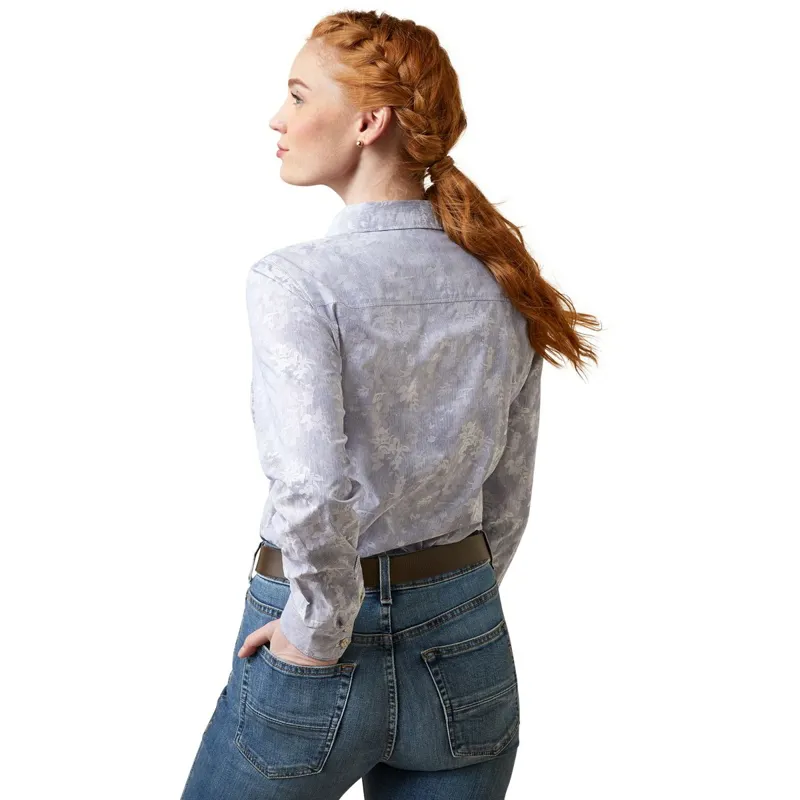 Ariat Muir Long Sleeve Women's Shirt - Blue Jacquard-1