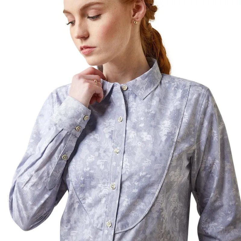 Ariat Muir Long Sleeve Women's Shirt - Blue Jacquard-2