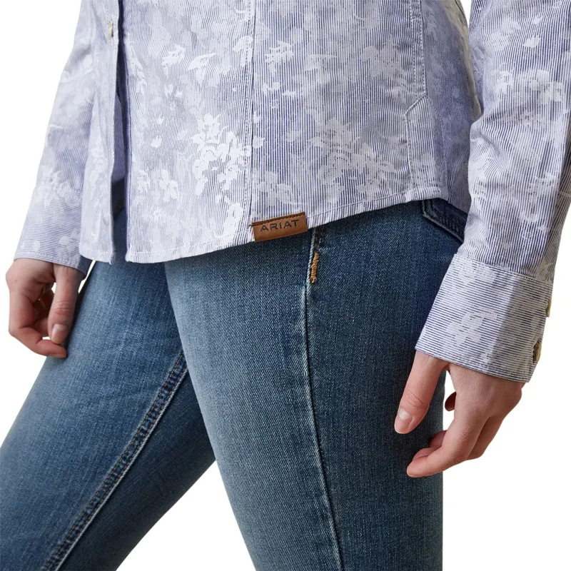 Ariat Muir Long Sleeve Women's Shirt - Blue Jacquard-3