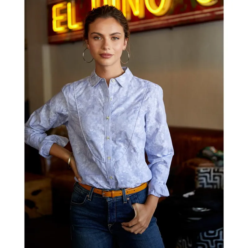 Ariat Muir Long Sleeve Women's Shirt - Blue Jacquard-4