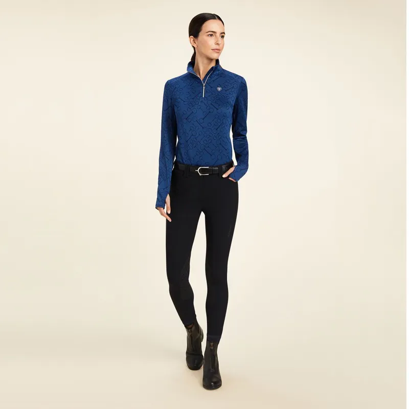 Ariat Prophecy Quarter Zip Womens Base Layer - Estate Blue-2