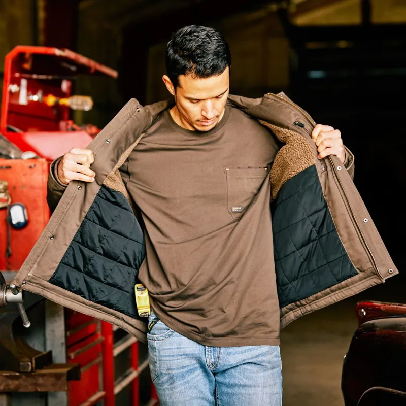 Ariat Rebar DuraCanvas Sherpa Lined Mens Jacket - Wren-2