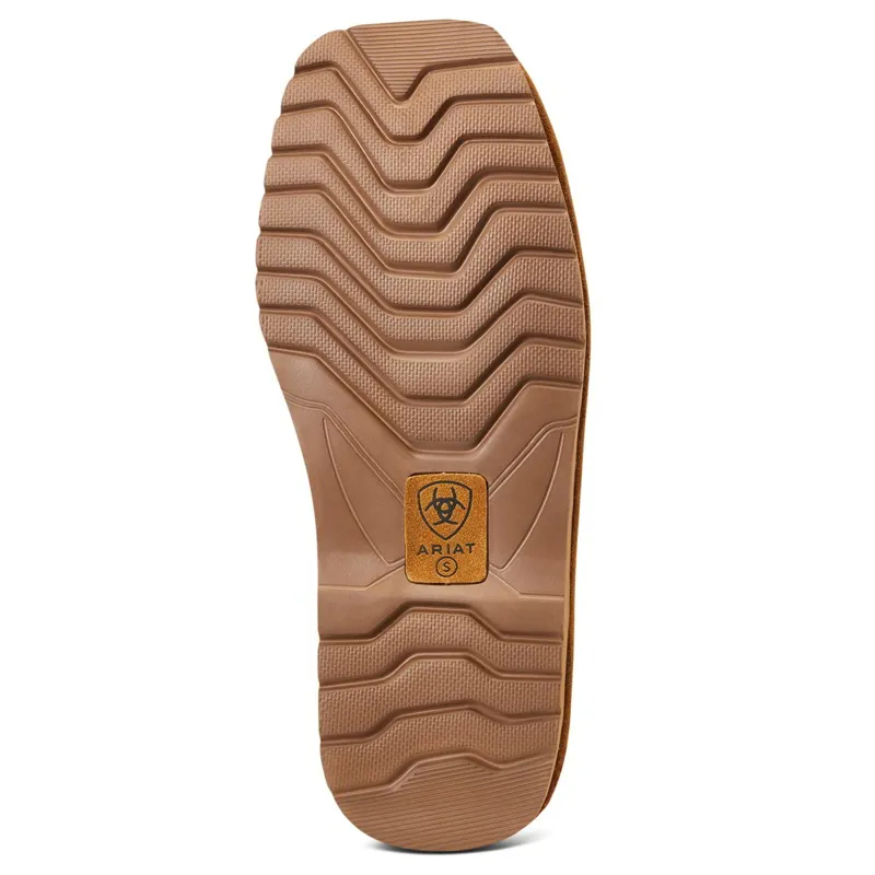 Ariat Silversmith Faux Shearling Square Toe Men's Slippers - Chestnut-3